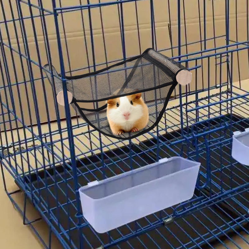 Ferret Hammock Breathable Black Mesh Hanging Bed Large Cage Accessory Hamsters - Image 5