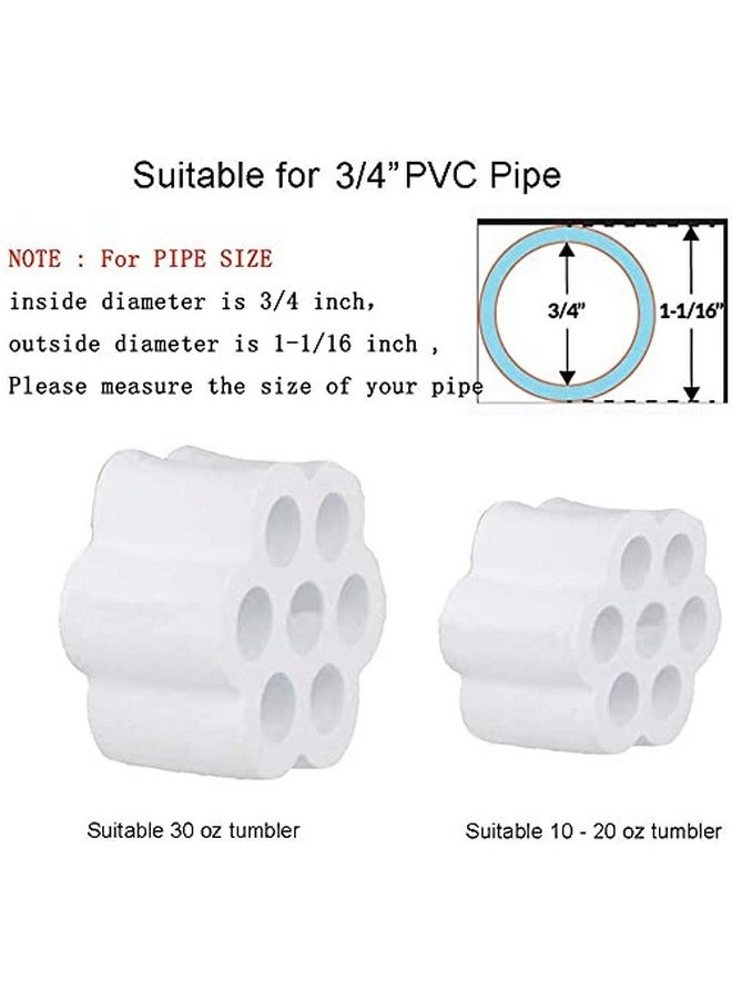 Cup Turner Foam 8 Pcs Spinner Foam Inserts With Flower Coaster Resin Molds For 1.05 Inch Pvc Pipe With Mouth Open From 2” To Bottle All Tumbler 3 4 Inch Pipe