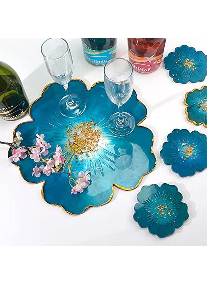Cup Turner Foam 8 Pcs Spinner Foam Inserts With Flower Coaster Resin Molds For 1.05 Inch Pvc Pipe With Mouth Open From 2” To Bottle All Tumbler 3 4 Inch Pipe