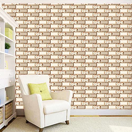 WallDaddy Wall Paper For Living Room Decoration Large Size (300x40)Cm Wallpaper For Walls Stickers | Self Adhesive Kitchen Wall Stickers Oil Proof Heat Resistant | Floral Brick Wall Stickers For Home - Image 4
