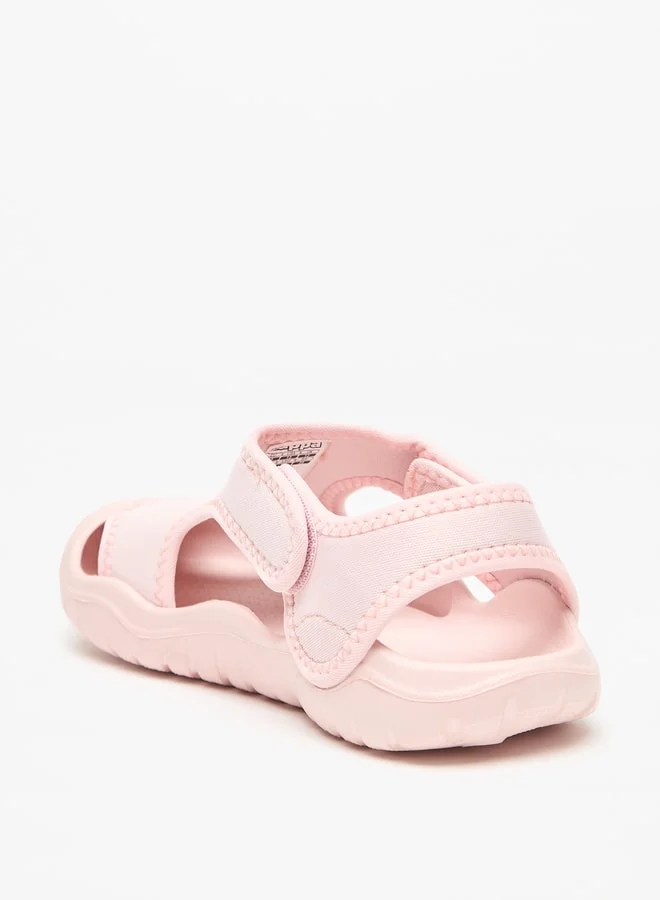 كابا Girl's Textured Floaters with Hook and Loop Closure