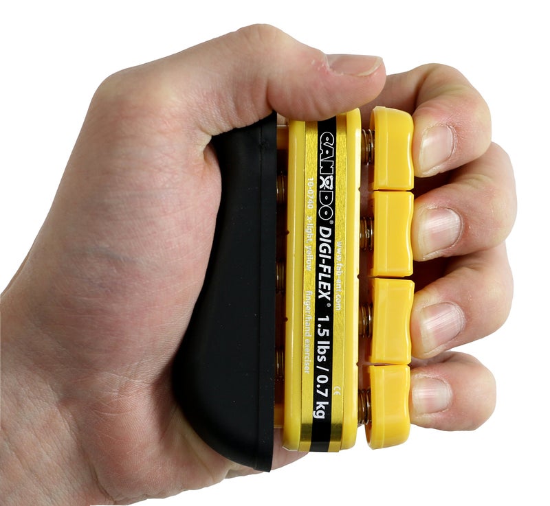 Cando كاندو ديجي-فليكس لممارسة اليد والأصابع أصفر-خفيف جداً - من أجل البراعة، القوة، والمرونة للأصابع، اليدين، والذراعين - Image 4
