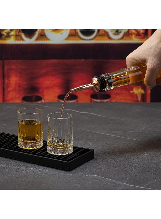 Restaurantware Bar Lux 4.3 x 1.2 Inch Liquor Pour Spouts, 4 Tapered Pouring Spouts For Bottles - No Leak, For Fast Pouring, Copper-Plated Stainless Steel Pourers For Alcohol, Fits Onto Bottles  - Image 5
