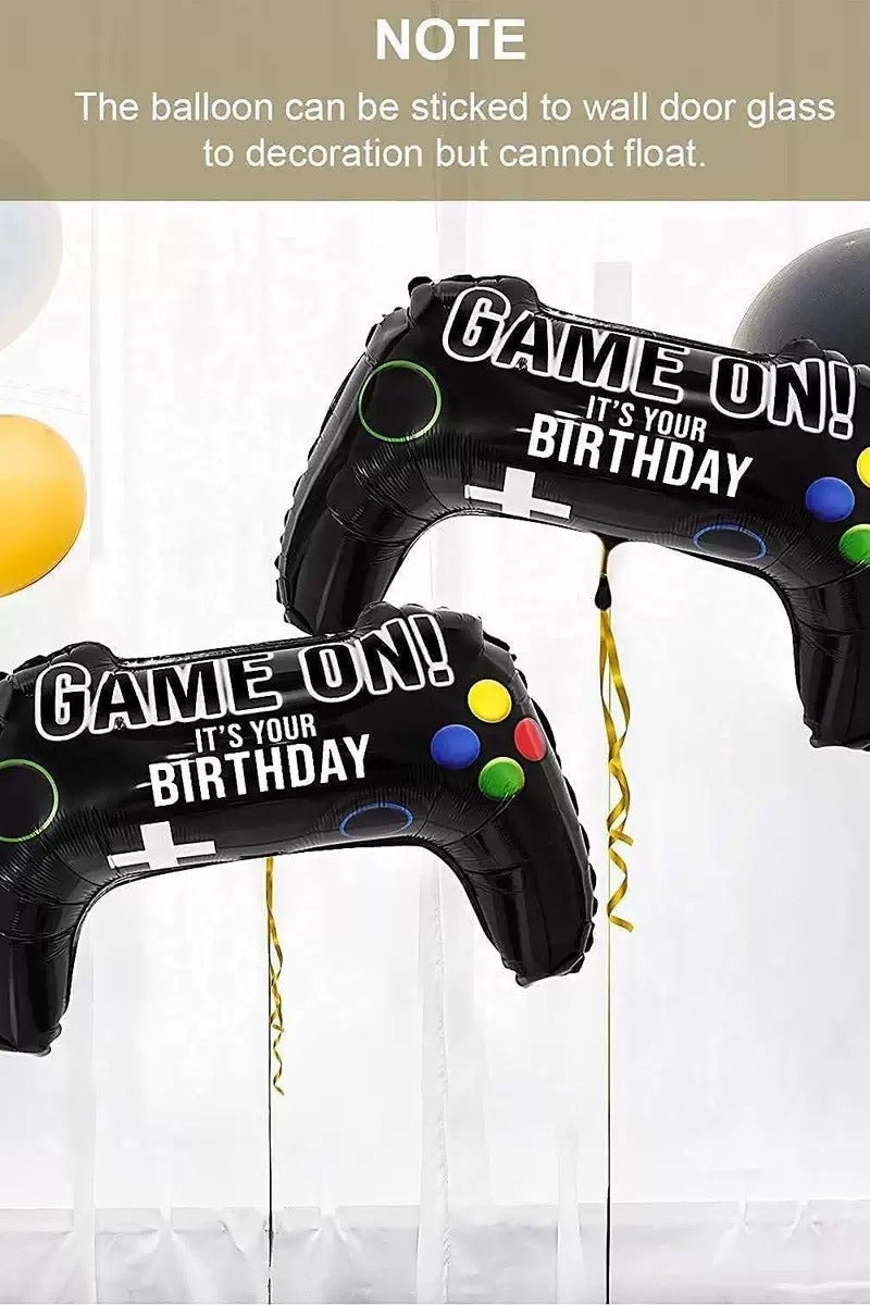 4 Packs Video Game Party Balloon Game Controller Aluminum Foil Balloon for Birthday Party Decoration - Image 2
