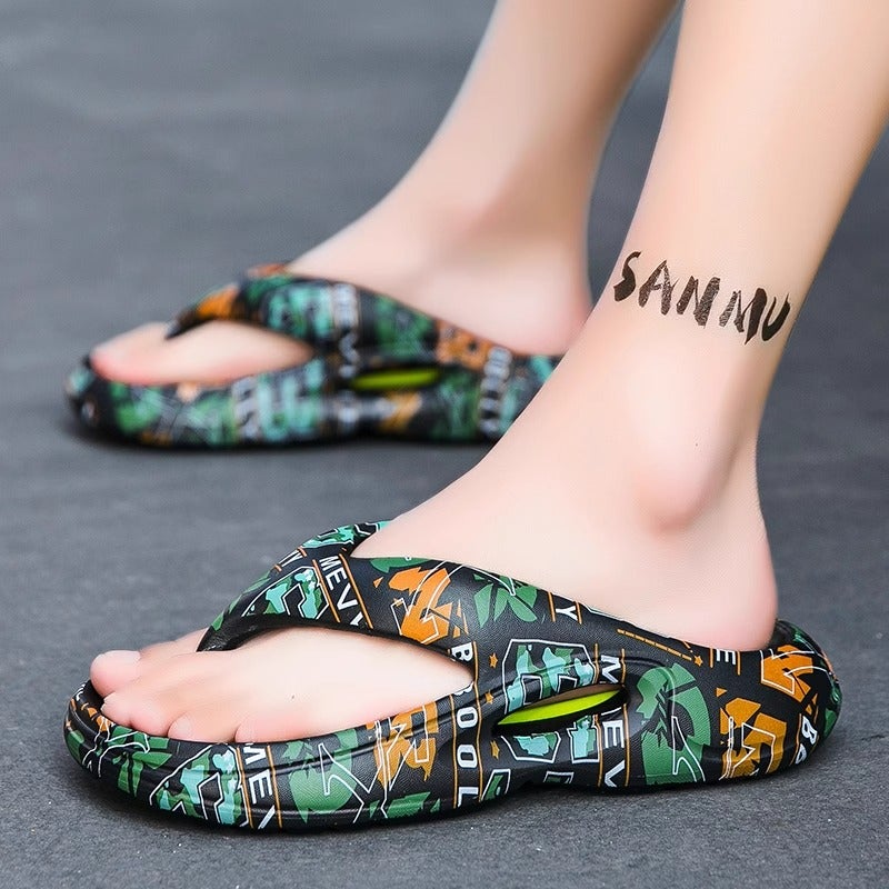 Flip-Flops Men'S Summer Outdoor Sports Sandals Outdoor Boys Leisure Soft Bottom Shit Feeling Beach Flip-Flops - Image 2