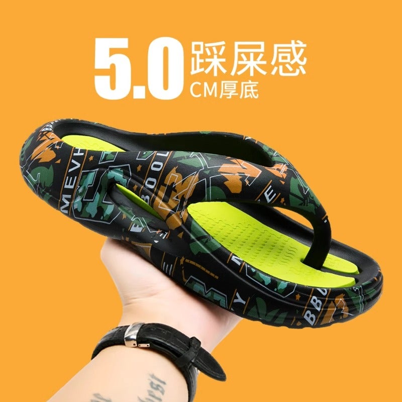 Flip-Flops Men'S Summer Outdoor Sports Sandals Outdoor Boys Leisure Soft Bottom Shit Feeling Beach Flip-Flops - Image 3