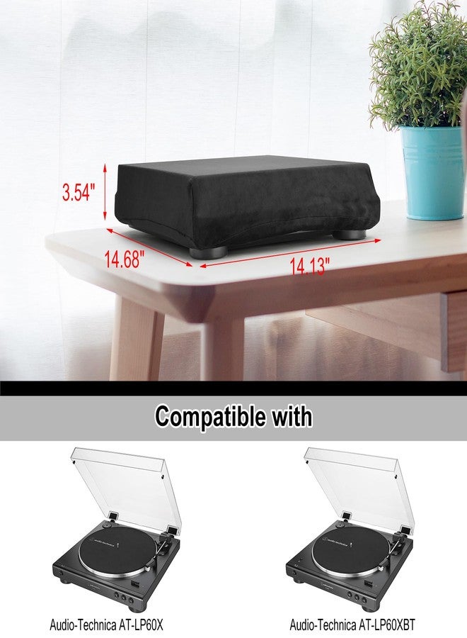 TXEsign Dust Cover Compatible with Audio-Technica AT-LP60XBT and AT-LP60X Turntable, Stretch Dust Case Protective Case Turntable Protective Cover Soft Sleeve with Elastic Band - Image 2