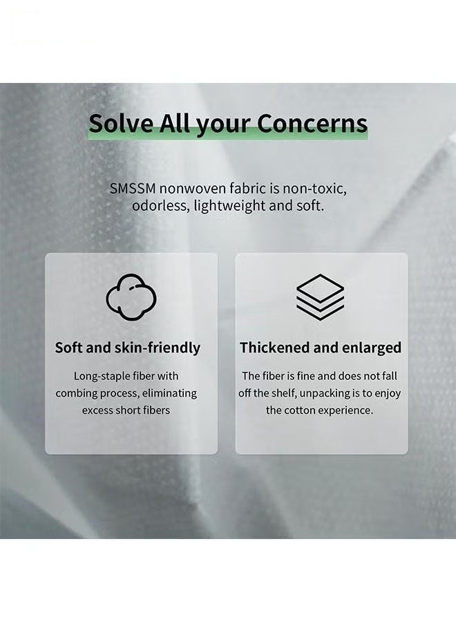 general Disposable Bed Sheets for Travel, Portable Disposable Bedding Set with Bed Sheet*1/Quilt Cover*1/Pillowcases*2 Disposable Bed Sheets King Size for Travel Business Trip Camping Hotel - Image 3