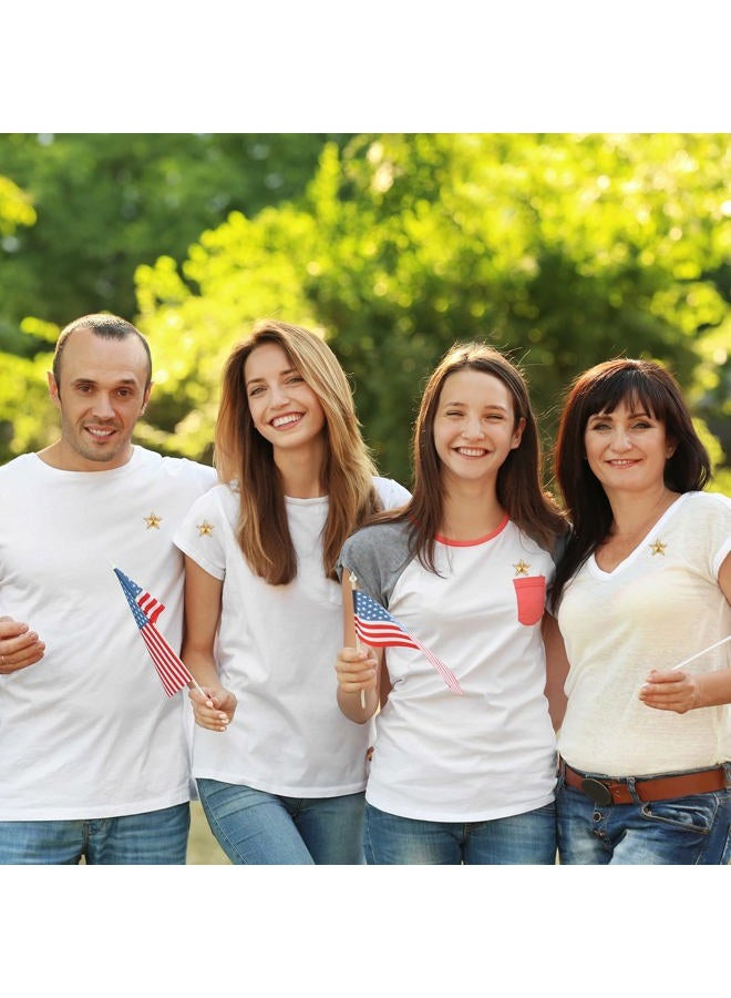 Kenning 60 Pieces Lapel Pin Veterans Day Star Pins for Backpacks, Star Badge Military Award Pins Labor Day 4th of July Memorial Day Stars Brooches(Gold) - Image 5