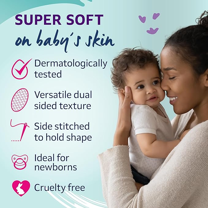 Lil-Lets LilLets Baby Cotton Wool Oval Pads Certified Organic 100 Pure Cotton Wool Soft and Absorbent Gentle on Babys Delicate Skin Dermatologically Tested Ideal for Newborns Pack of 50 Oval Pads - Image 3