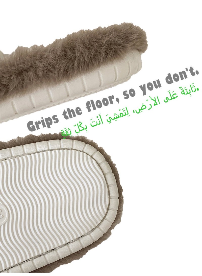 ويني بي أحذية نوم بنعل ناعم للفتيات مع فرو مزيف مجعد لفصل الخريف والشتاء - Image 4