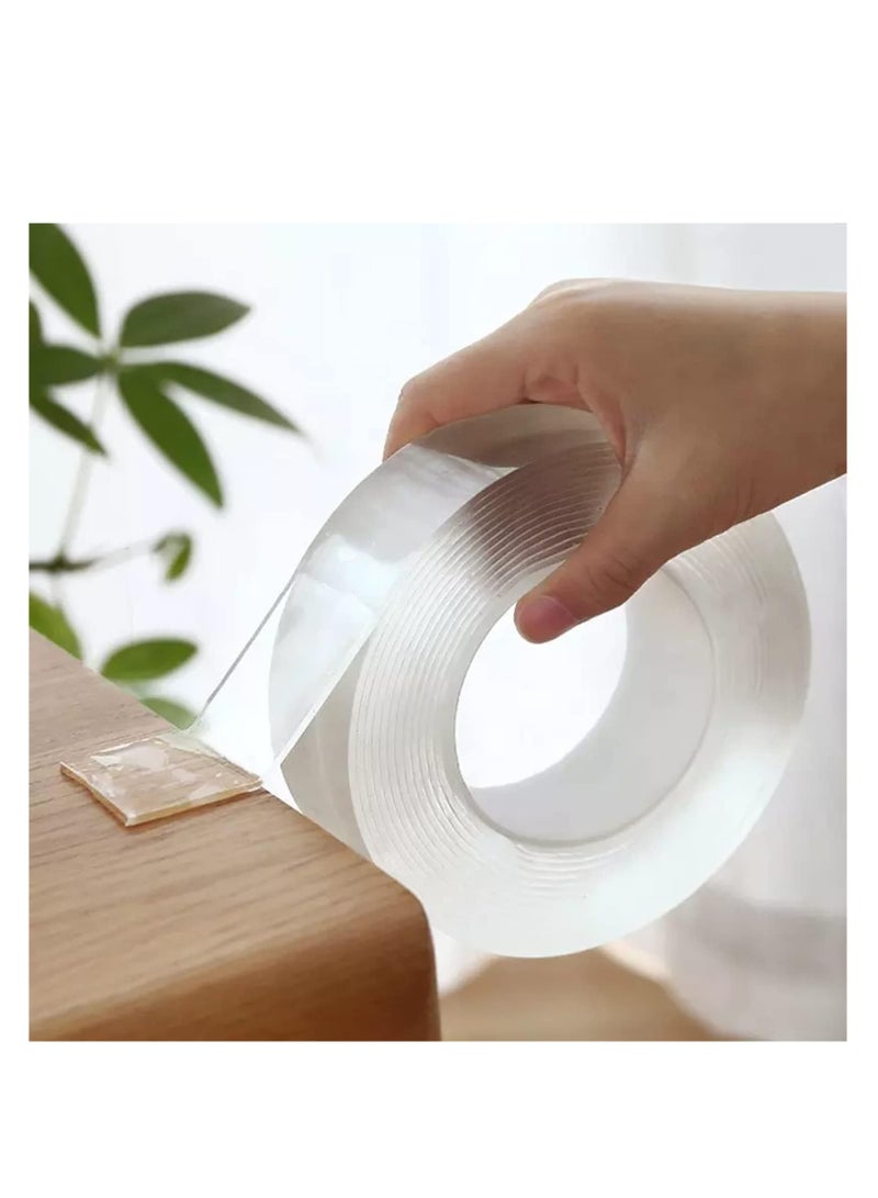 Generic Magic Adhesive Tape Washable Waterproof Double Sided Mounting Transparent Acrylic  - Image 2
