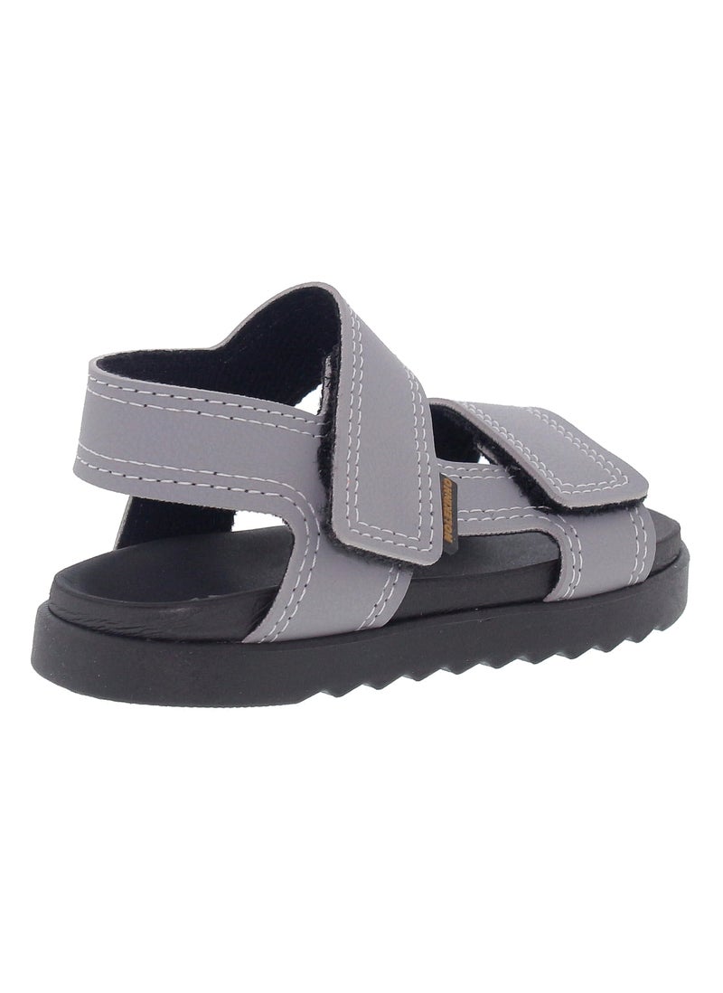 Molekinho Infant Boys Sandals With Back Strap Grey | Made In Brazil - Image 3