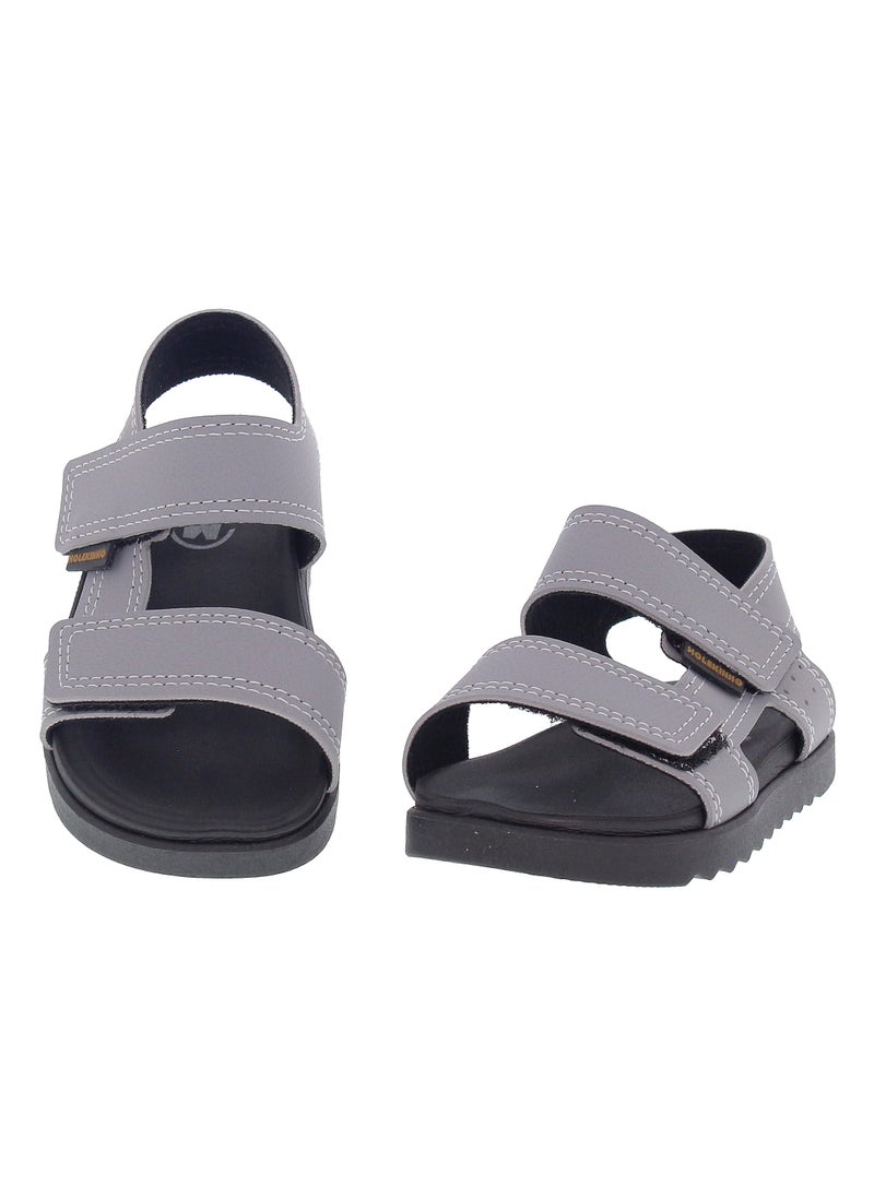 Molekinho Infant Boys Sandals With Back Strap Grey | Made In Brazil - Image 4