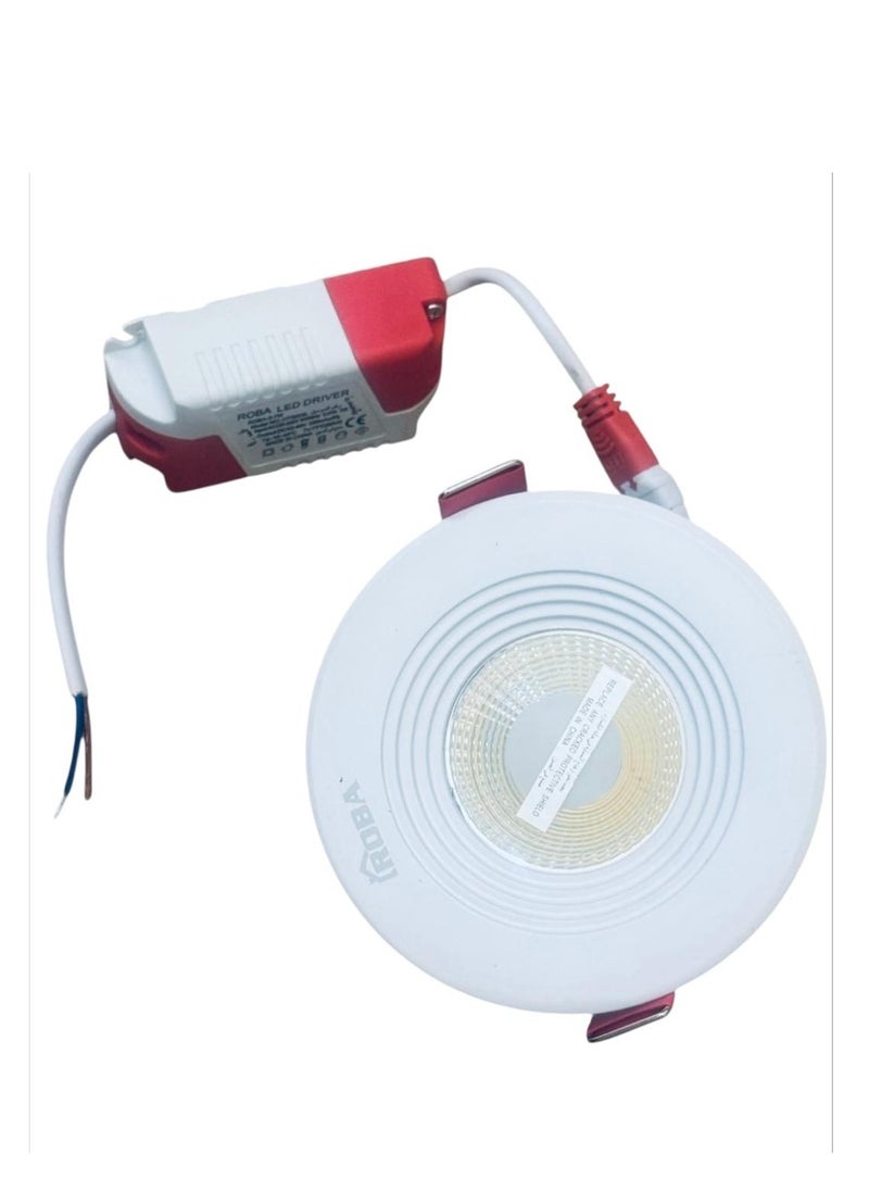 Spotlight base size 7 cm 7 Watt LED yellow COB light