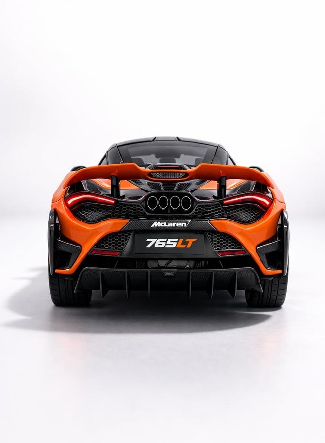 Wizplex MSZ Official Licensed McLaren 765LT Diecast Model Car 1:32 Scale | Light & Sound | Pull Back Action | Metal Supercar Toy | Collectible Display & Gift - Image 4