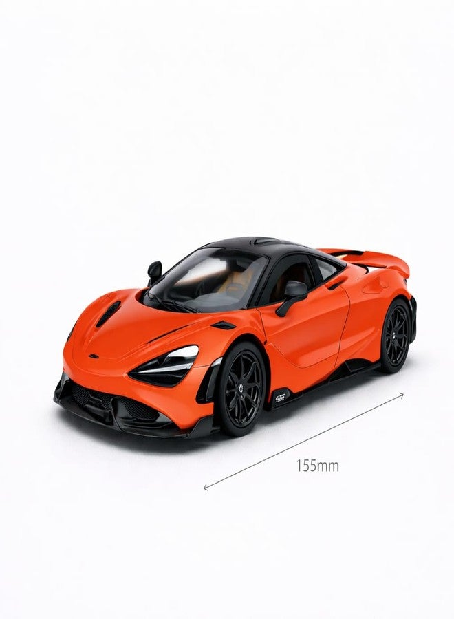 Wizplex MSZ Official Licensed McLaren 765LT Diecast Model Car 1:32 Scale | Light & Sound | Pull Back Action | Metal Supercar Toy | Collectible Display & Gift - Image 5