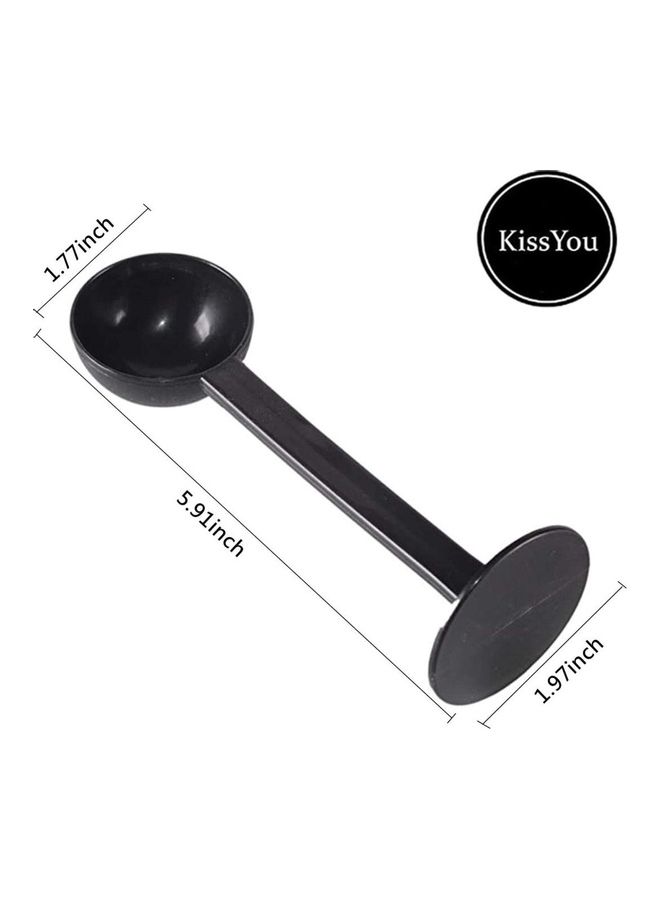 2-In-1 Stainless Steel Coffee Scoop Spoon Black - Image 2