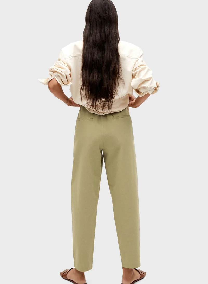 MANGO Wide Leg Pants