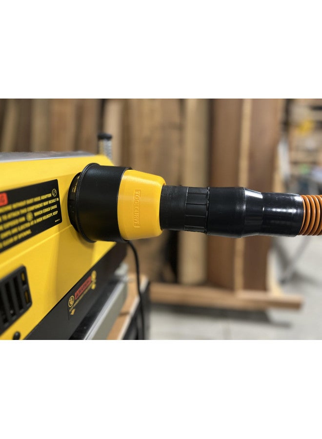 ToolCurve 2 1/2 Hose Adapter Compatible with Dewalt DW735 & DW735x Planer - Made in USA! - Image 2