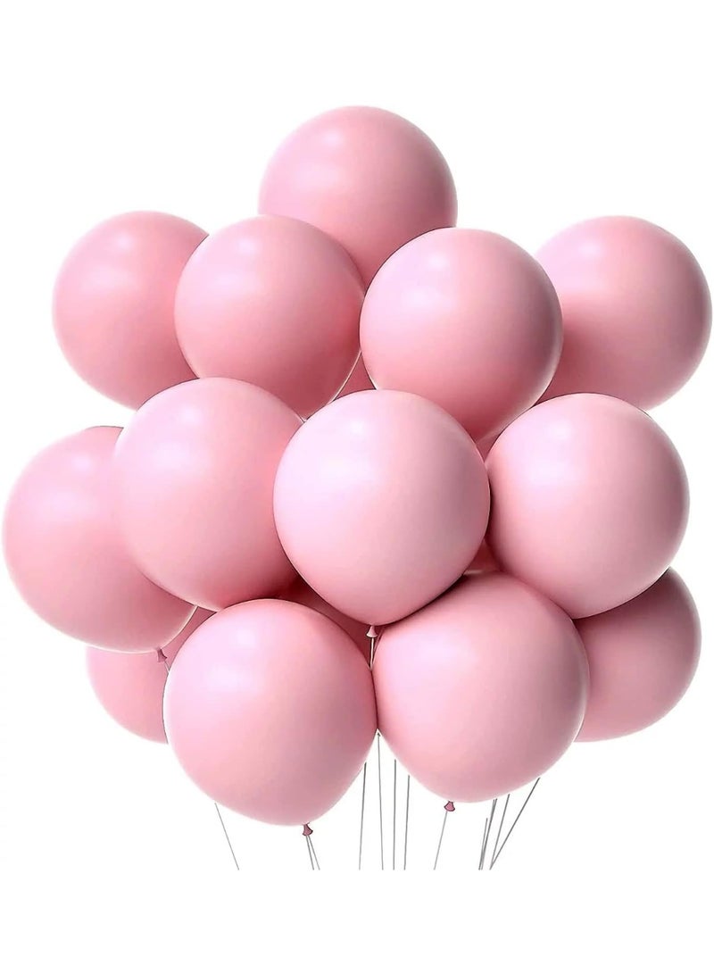 بالونات لاتكس باستيل مقاس 12 بوصة، عبوة من 40 قطعة، بالونات ماكارون لحفلات استقبال المولود الجديد، وحفلات الزفاف، وأعياد الميلاد - وردي - Image 1