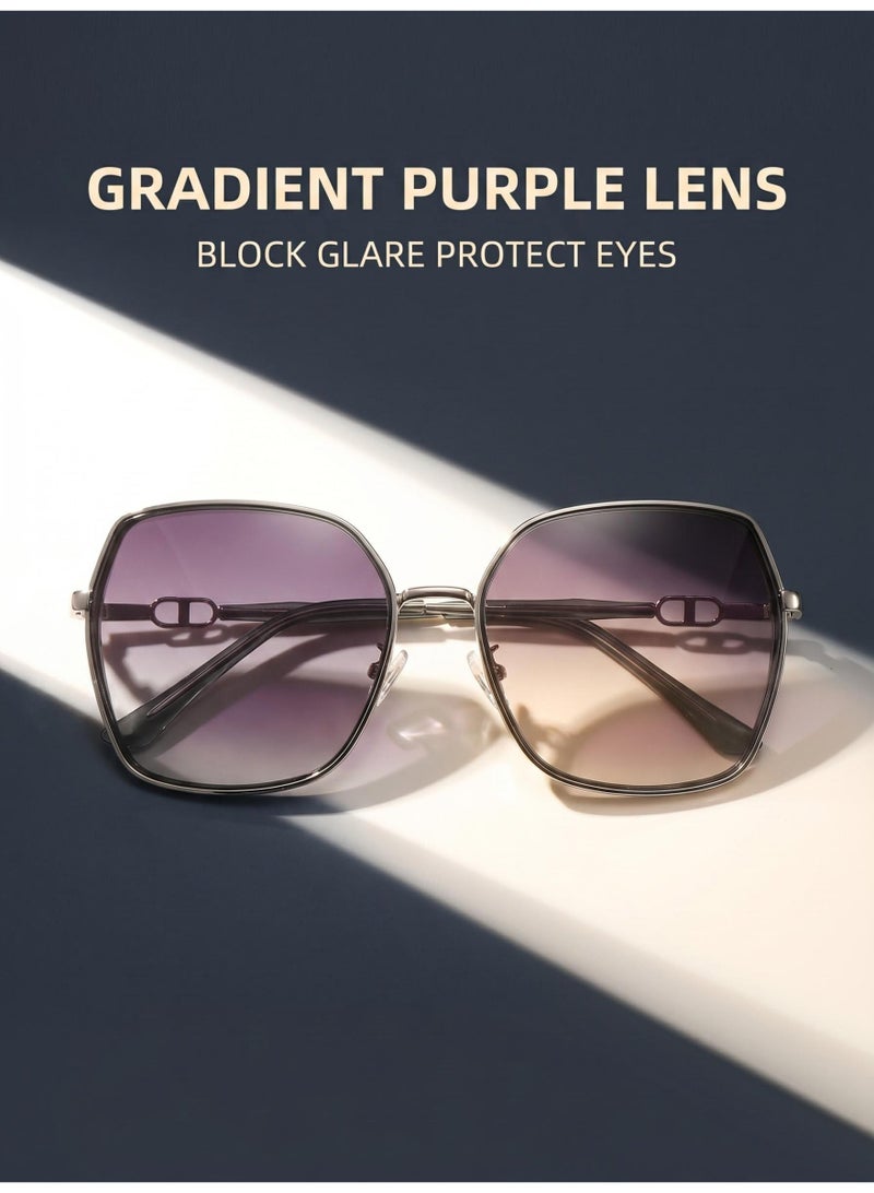 V.nice Women's Oversized Gradient Sunglasses UV400 Protection Polarized Shades, 2026 New Trendy Large Frame Sunglasses for Big Faces - Image 2