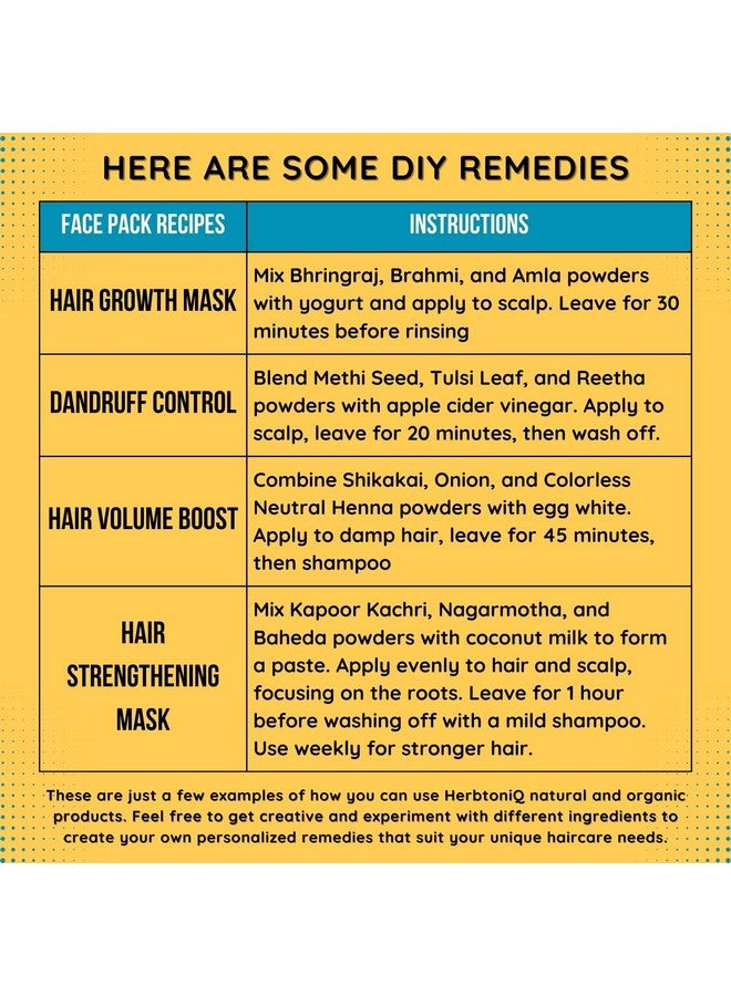 Herbtoniq Herbal Hair Pack Powders - Natural & Organic | Hair Growth, Dandruff Control, Thinning Hair | Combo Pack Of 15 Herbal Powders 40G Each | 600G Total - Image 5