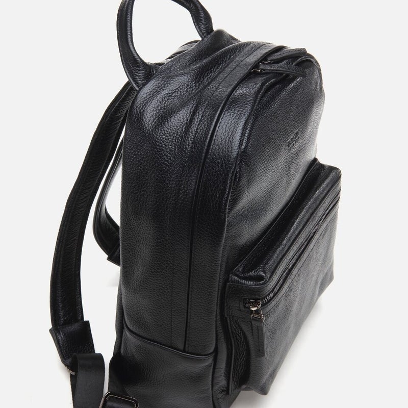 Hotiç 04CAH272980A100 Genuine Leather Black Men's Backpack  - Image 4