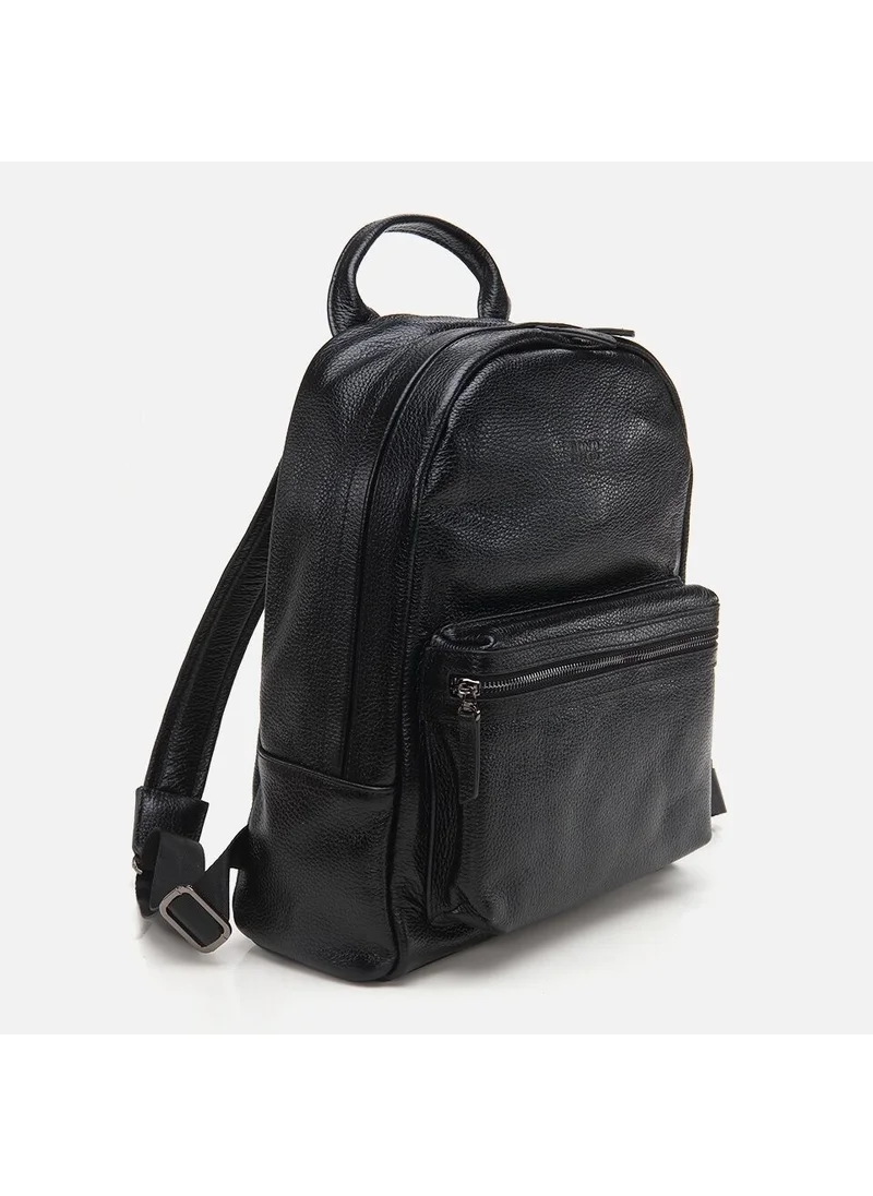 Hotiç 04CAH272980A100 Genuine Leather Black Men's Backpack