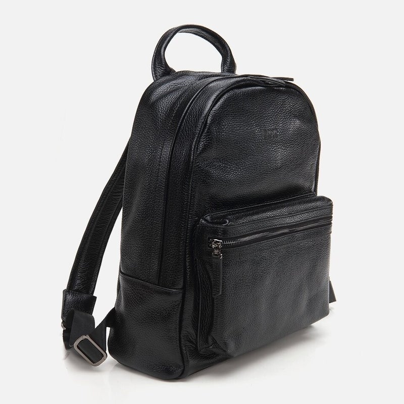 Hotiç 04CAH272980A100 Genuine Leather Black Men's Backpack  - Image 2