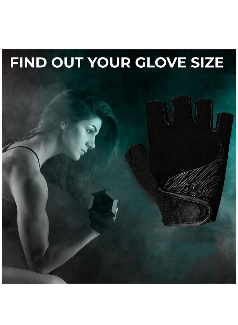 Y&D Sports Cycling Bike Gloves Anti Slip Shock Absorbing Half Finger Sporting for Men Women Breathable Mountain Adult Workout Motorcycle Gym Training Outdoor (L Size) - Image 3
