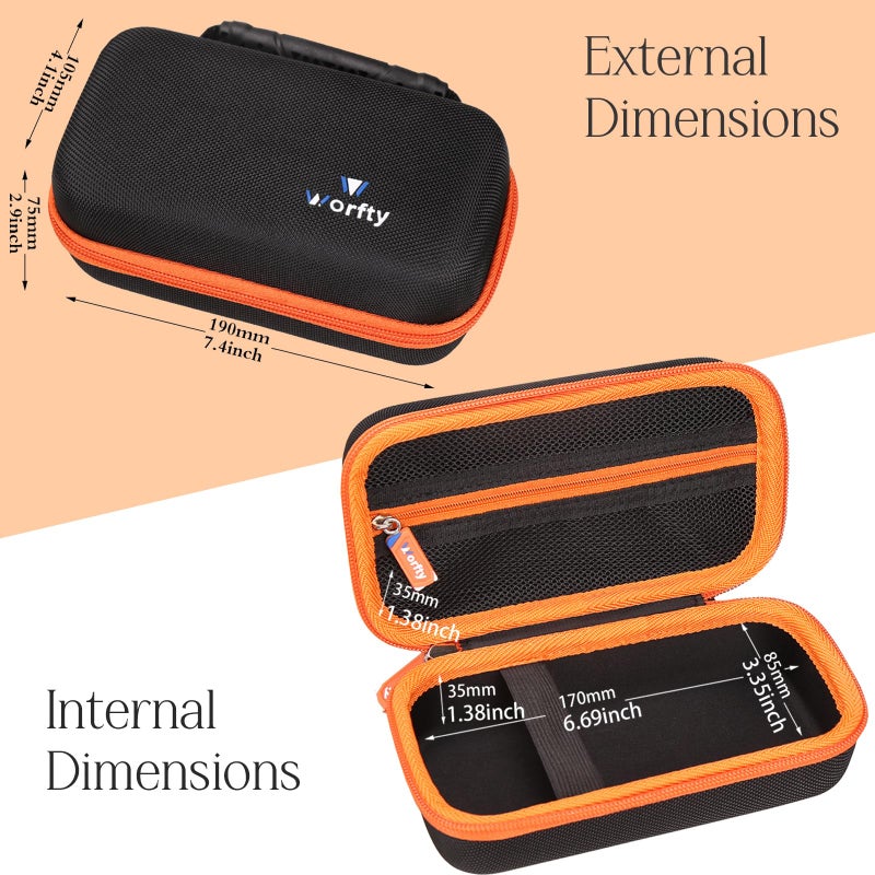 worfty Hard Multimeter Case for Klein MM325/MM420/MM400/MM300/Fluke 117/Fluke 115, Portable Bag for ET140/80023P(Case Only) - Image 3