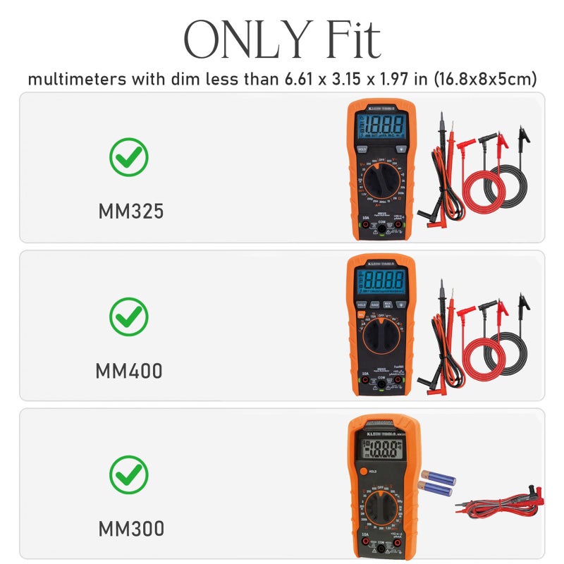 worfty Hard Multimeter Case for Klein MM325/MM420/MM400/MM300/Fluke 117/Fluke 115, Portable Bag for ET140/80023P(Case Only) - Image 2