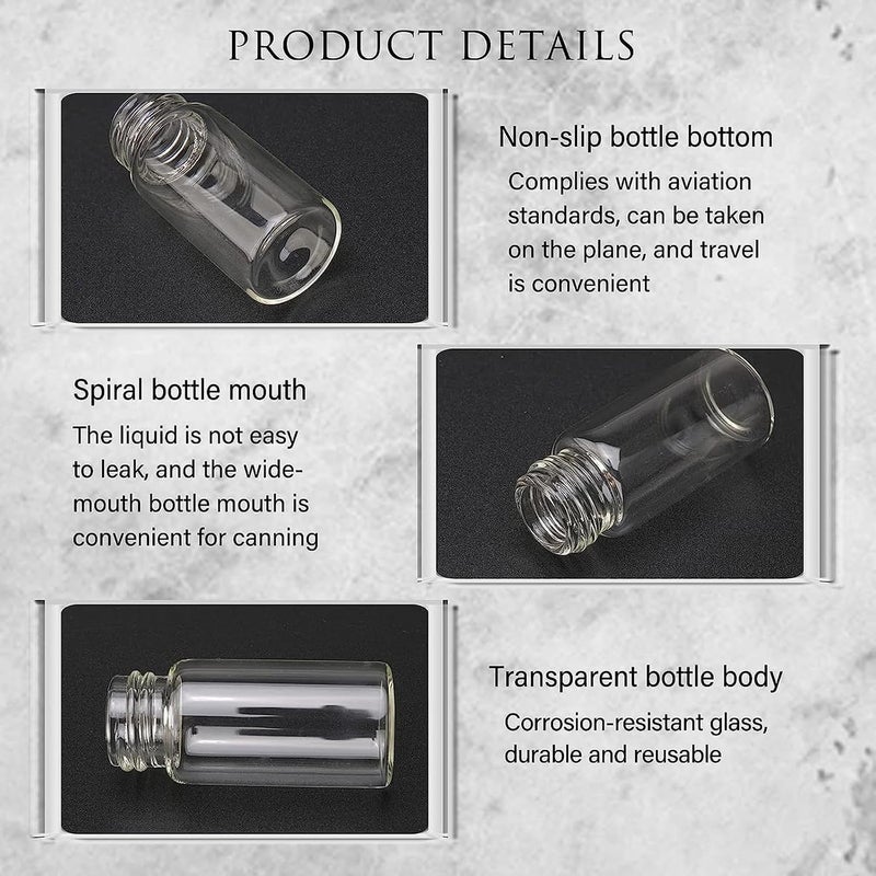 BKMAMLAB 40ml Clear Small Glass Vials 30pcs with Screw Caps(30pcs) - Image 5