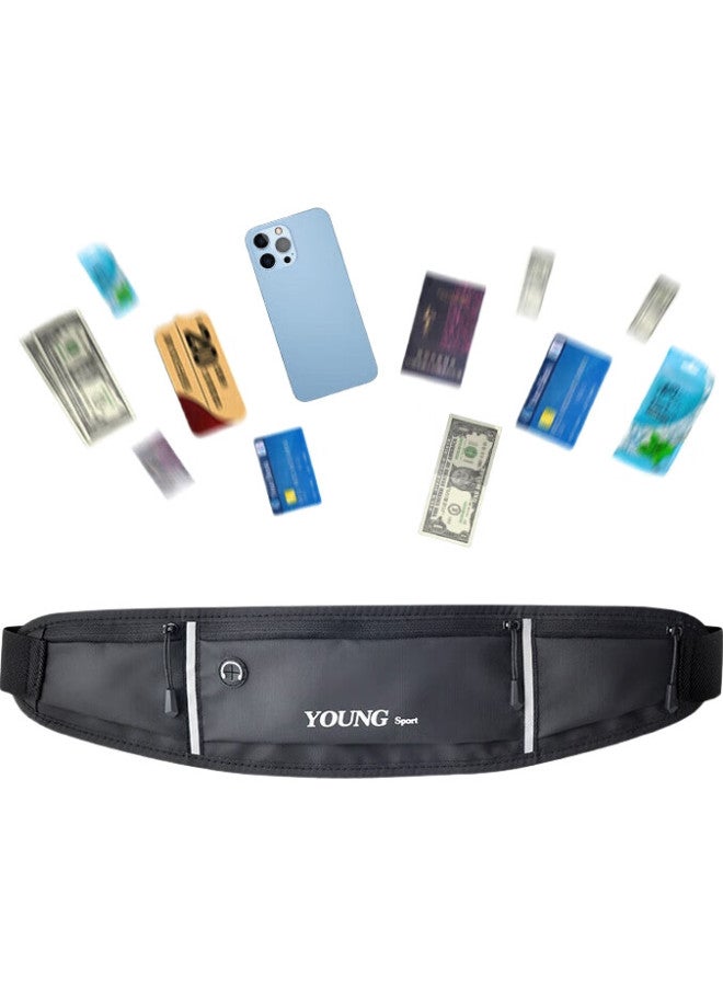 Wellhouse Sports Waist Pack Streamlined Design For Cycling, Running, Fitness, Hiking, Trekking With Reflective Strips, White - Image 1