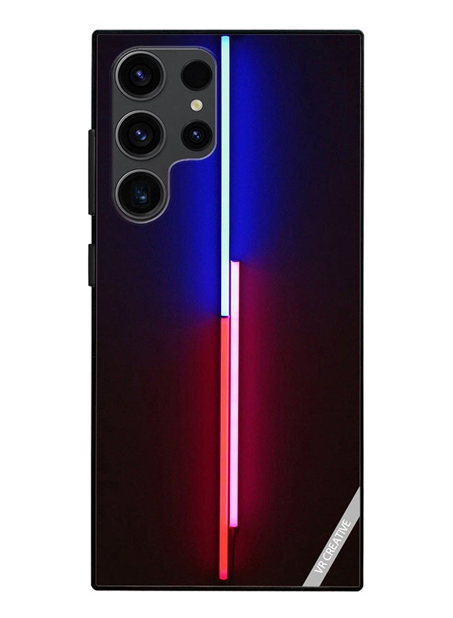 VR CREATIVE غطاء حماية لهاتف سامسونج جالاكسي S24 ألترا بتصميم أضواء متعددة الألوان - Image 1