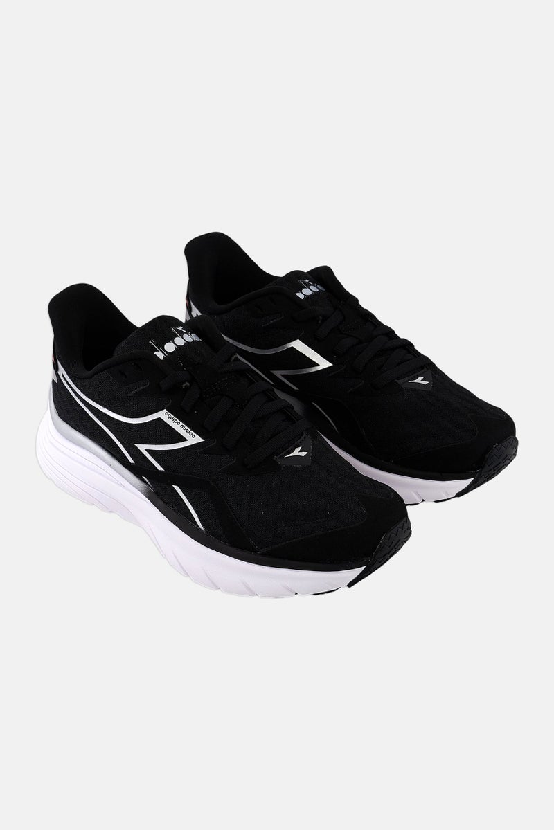 DIADORA Kids Girl Equipe Nucleo Wide Lace Up Shoes, Black - Image 1