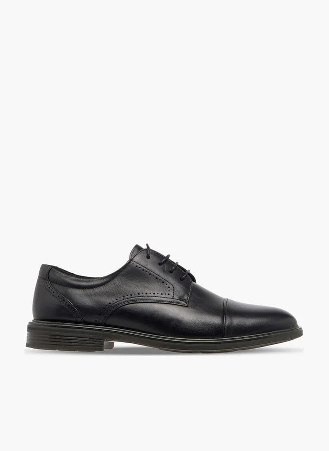 لو كونفورت Men Leather Lace-Up Derby Shoes