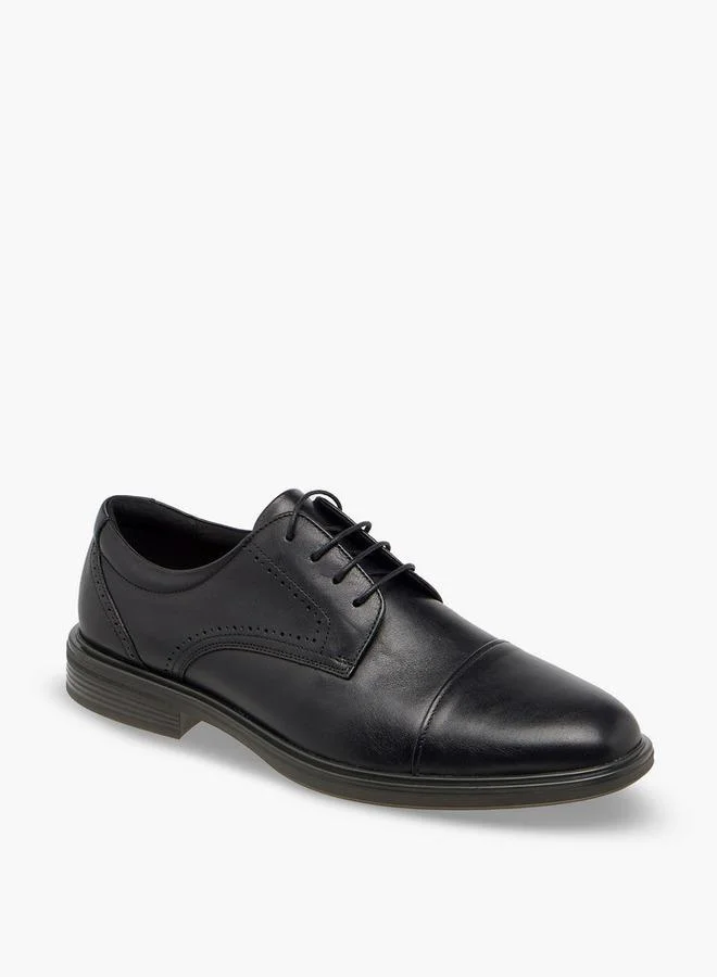 لو كونفورت Men Leather Lace-Up Derby Shoes