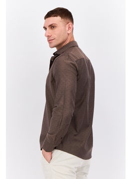 Sorbino Men Regular Fit Allover Printed Long Sleeves Casual Shirt, Coffee Brown  - Image 2