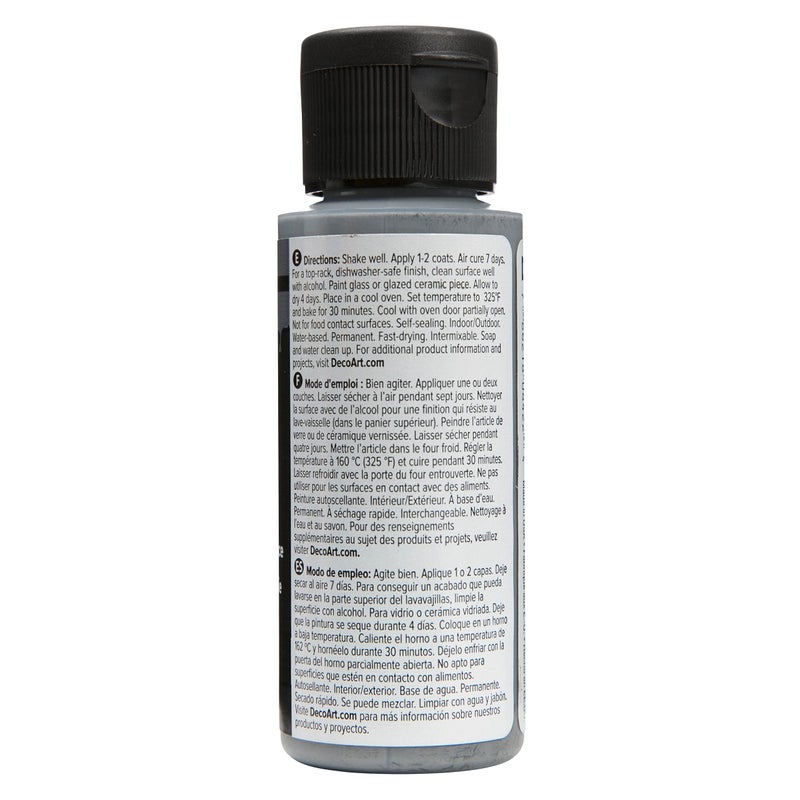 DecoArt Americana Multi-Surface Satin Acrylic Paint 2oz-Pewter - Image 3