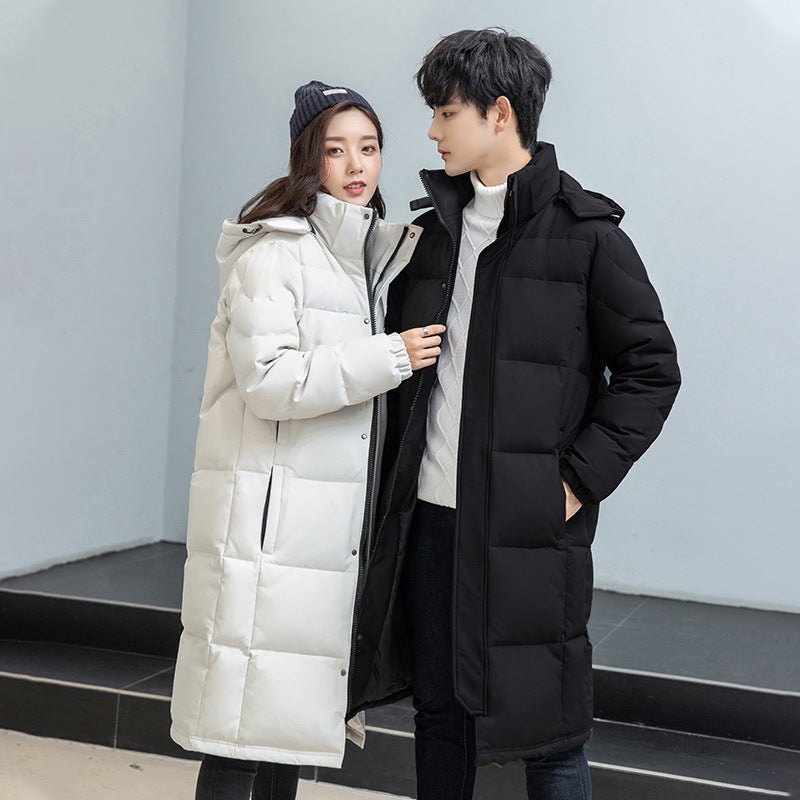 New Chinese Style Long Over-The-Knee Couple'S Down Jacket Thickened Fashion Trendy Men'S And Women'S Same Coat Group Purchase School Uniform - Image 5