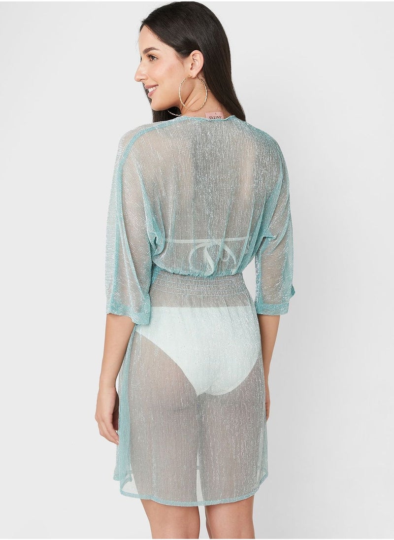 Anita's Tie Detail Mesh Kimono  - Image 3