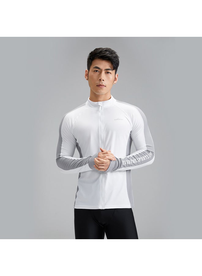 Loquat 2023 Summer Sun Protection UPF50 + Men's Cardigan Split Swimsuit Quick-drying Nylon Swimming Surfing Suit-Color:NK23-23-1 Black Trousers- - Image 3