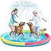 SLOOSH 72 NonSlip Splash Pad Sprinkler Outdoor Water Play Toys Backyard Fountain Mat for Toddlers Kids Dogs Thickened Sprinkler Outside Pool Party Durable for Girls Boys Pets 72in Multicolor - Image 3