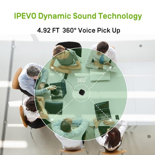 IPEVO VC-A10 USB Portable Speakerphone, Conferencing, Video Calls, Online Meetings, Hybrid Work, Meeting Rooms, Noise Reduction Microphone, 360° Voice Coverage, Easy Setup, Compatible with Teams, Zoom - Image 3