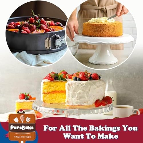 PureBake Springform Cake Pan, 22 cm, Non-Stick with Removable Bottom, Oven-Safe to 450°F, Black - Image 5