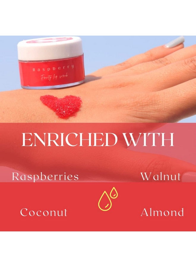 Mu M&U Raspberry Slush Fruity Lip Scrub | 100% Vegan Treats dark and dry lips Heal chapped lips For Men & Women - Image 5
