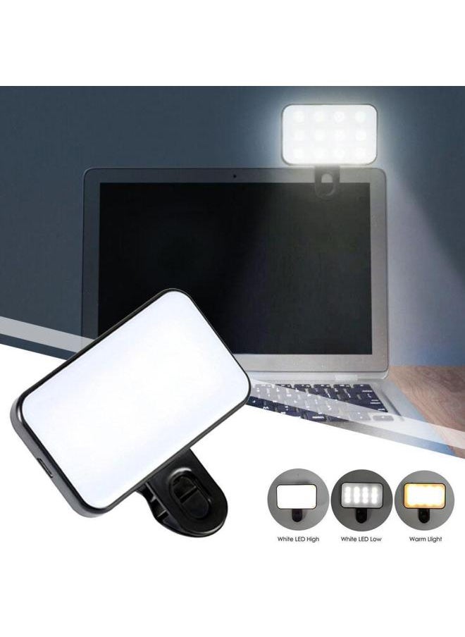 General - Multifunctional Computer Conference Light Black Model Computer Video Light Mobile Phone Camera Light Mobile Phone Selfie Fill Light In Stock-Specification:Black (flagship Model 11.6*7) - Image 1