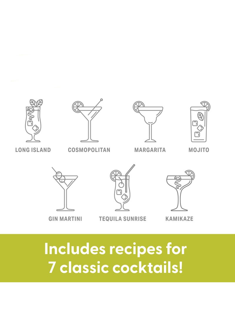 Premium 400ml Stainless Steel Cocktail Shaker with Recipes and Strainer, Leak-Proof Martini Mixer for Home Bar - Image 4